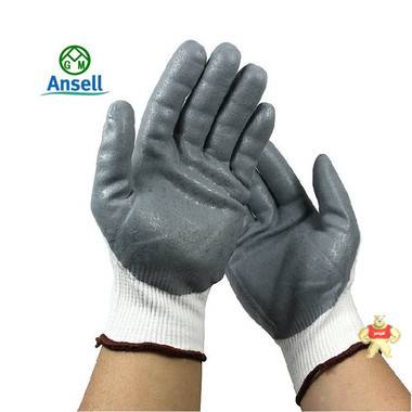 安思尔11-800通用型丁腈发泡手套 机械加工防护手套 