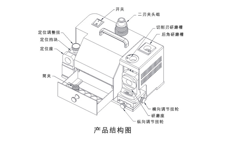 ***钻头磨 床电机钻头研磨机 沉孔钻头刃磨机 ***钻头刃磨机