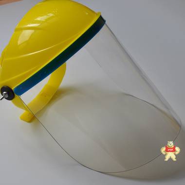 87型黄顶有机玻璃头戴式电焊面罩防护面屏透明面罩焊接面罩防溅 