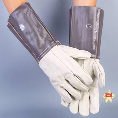 厂家直销长款牛皮电焊手套 耐高温焊工劳保防护手套电焊隔热手套 