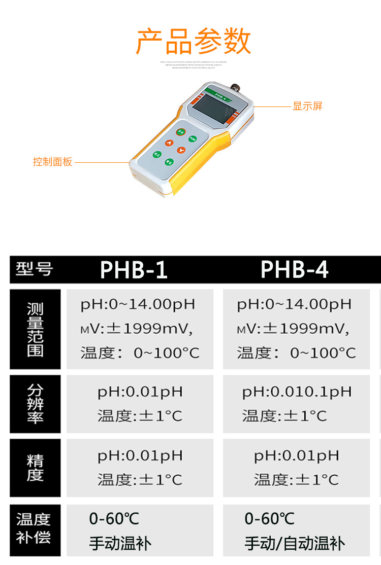 PHB-4 便携式PH计 污水现场酸碱值快速测试 PH值测试仪 酸度计 便携式PH计,便携式酸度计,工业PH计,PH值测试仪,手持酸度计