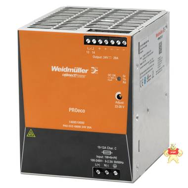 魏德米勒PRO ECO 480W 24V 20A 1469510000 魏德米勒,电源,端子,接线座,PCB接插件