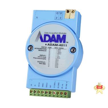 研华ADAM-4011连接器RS-485模块IO转换器1通道热电偶输入模块 
