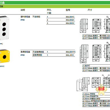 施耐德XALB03C XALB02C XALB01C XALB01YC XALZ03C XALJ01C 按钮盒 开关盒,按钮盒,防水盒,施耐德,控制盒