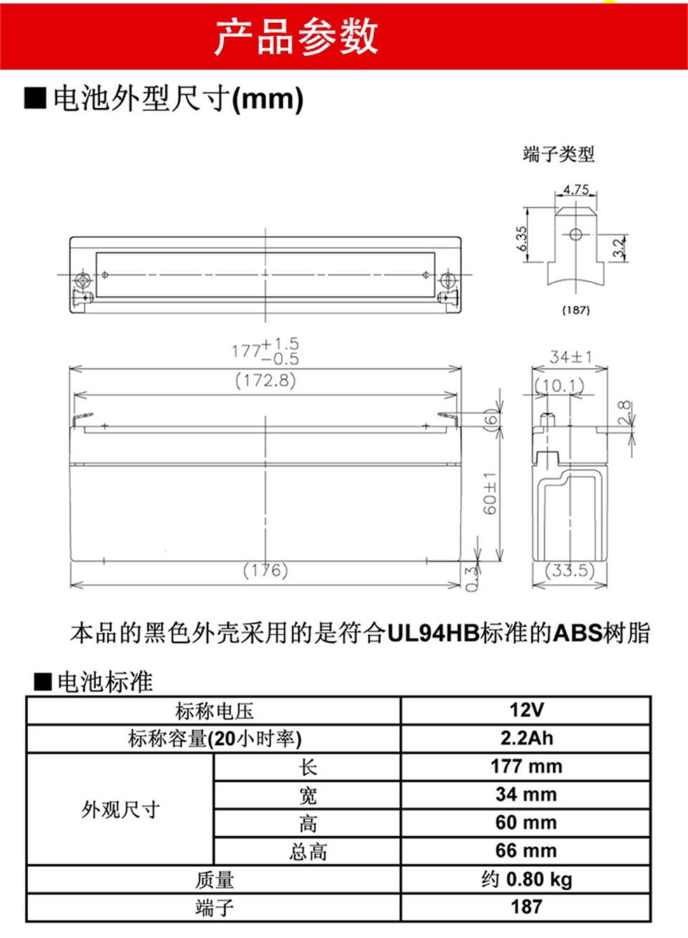 松下12V UPS电瓶LC-R122R2P(12V2.2AH)铅酸免维护 正品 精密仪电池 松下蓄电池,松下蓄电池LC-R122R2P,松下蓄电池报价,松下蓄电池代理,松下蓄电池官网