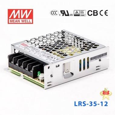 LRS-35-12 36W 12V3A单路输出超薄型低空载损耗明纬开关电源 明纬开关电源,明纬电源,明纬电源官网,MEANWELL,LRS-35-12