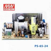 大量現(xiàn)貨原裝正品明緯電源PS-65-24 65W 24V 2.7A 單路輸出無(wú)外殼PCB板明緯開關(guān)電源