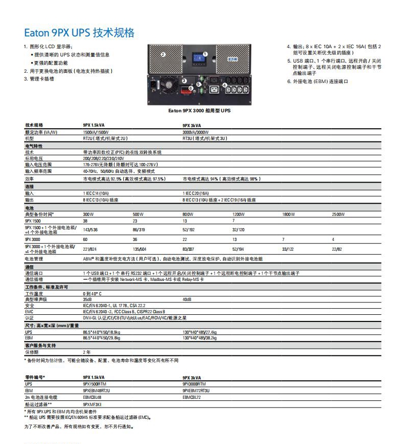 伊顿船用UPS电源 伊顿UPS电源 9PX1500IRTM 1500VA/1500W 船用UPS电源 ups电源 伊顿UPS电源,船用UPS电源,海用UPS电源,UPS电源,船用不间断电源