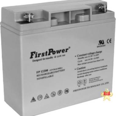 FirstPower(一电)  FP12200 蓄电池 12V20AH 应急照明 计算机系统 直流屏 一电蓄电池,12v20ah,通讯设备,应急照明,ups蓄电池