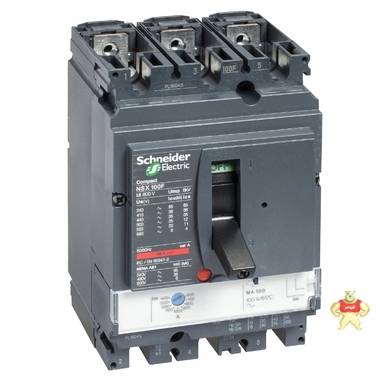 施耐德 用于电动机保护的完整断路器；NSX100H MA100 3P3D 模块,开关,断路器,控制器,端子