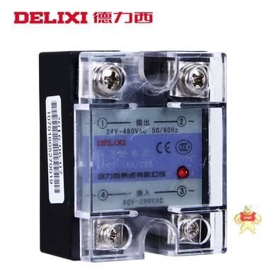 德力西CDG1-1AA20单相SSR无触点固态继电器ac-ac20A交流控交流- 软起动器,ATS22异步电机软起动器,电机软起动器