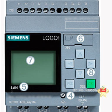 西门子PLC LOGO!8可编程逻辑控制器230RCE主机6ED1052-1FB08-0BA0- PLC,主机模块,PLC本体,可编程逻辑控制器230RCE主机