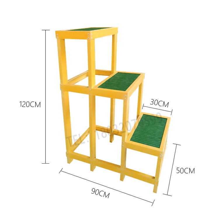 300*500*800mm双层玻璃钢绝缘凳单层凳三层凳规格可以定做石家庄通畅电力 