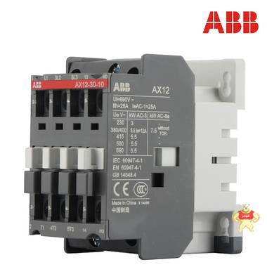 ABB交流接触器AX12-30-10 12A 220V 接触器,交流接触器,ABB