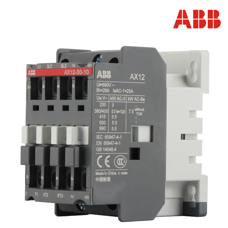 ABB交流接触器AX12-30-10 12A 220V 接触器,交流接触器,ABB