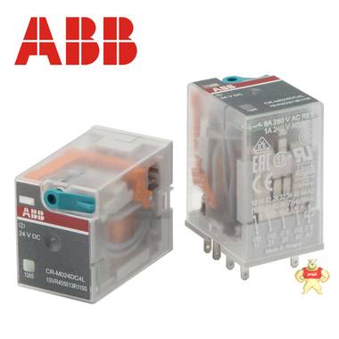 ABB小型继电器 CR-M024DC4L DC24V 14脚 中间继电器 继电器,小型继电器,中间继电器