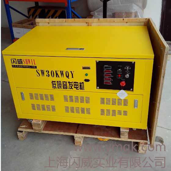 SW25KWQY电启动静音25kw汽油发电机