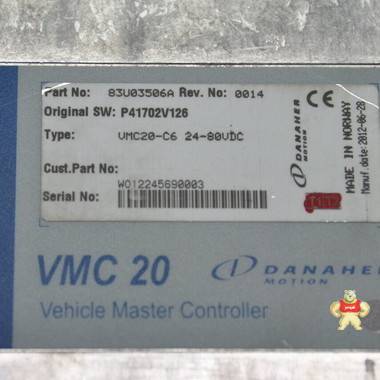 達(dá)那黑爾運(yùn)動(dòng)車主控制器VMC20-C6 24-80VDC DANAHER MOTION,達(dá)那黑爾運(yùn)動(dòng)車主控制器VMC20-C6 24-80VDC,控制器