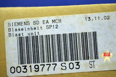 Siemens SD EA MCH 00319777 S 03 BLASEINHEIT SP 12 NEU OVP 