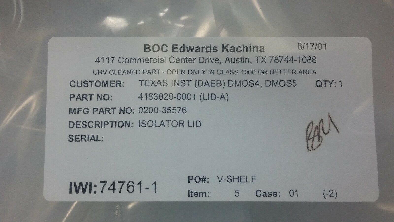 AMAT应用材料0020-35576绝缘体盖BOC-4183829-0001 现货 AMAT Applied 0020-35576,AMAT应用材料0020-35576,0020-35576,绝缘体盖BOC-4183829-0001,Insulator Lid BOC- 4183829-0001
