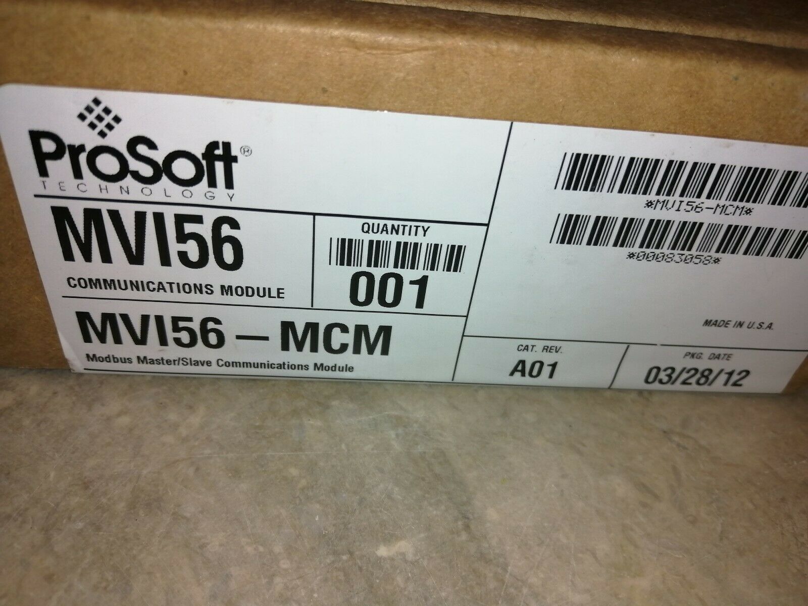 PROSOFT MVI56-MCM通信模块 新盒式工厂密封 MVI56-MCM,PROSOFT,PROSOFT MVI56-MCM通信模块