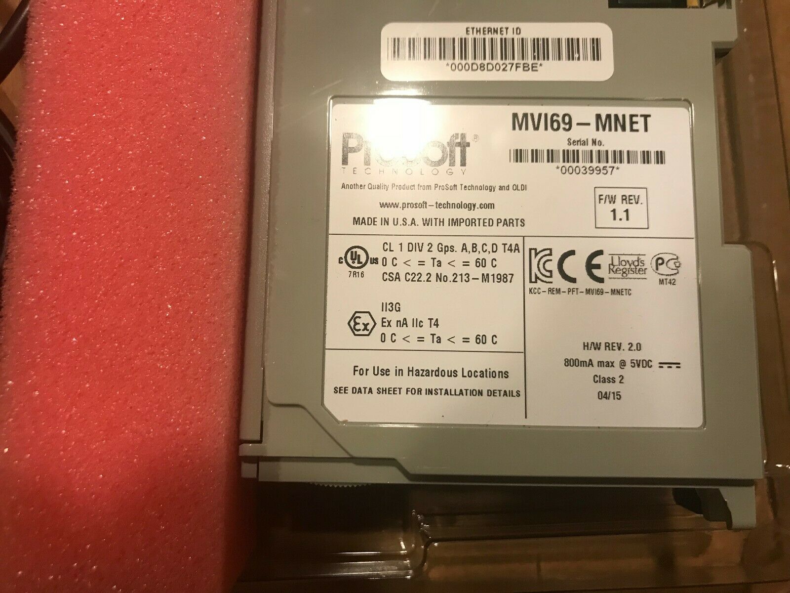 ProSoft MVI56-MCM主从通信模块