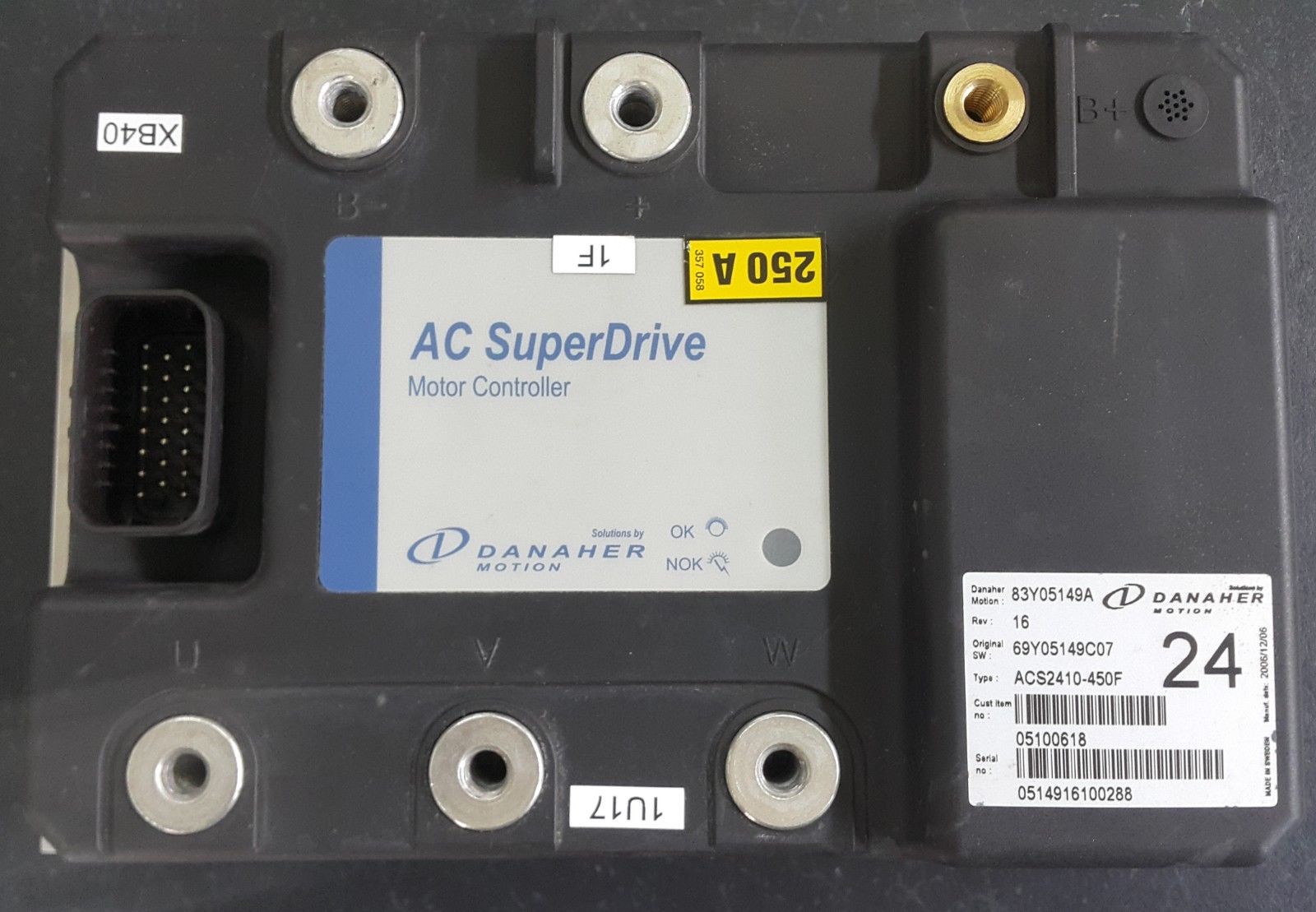 Danaher Motion AC SuperDrive Motor Controller ACS2410-450F G PRDr0079000z-01,DANAHER,PRDr0079000z-01