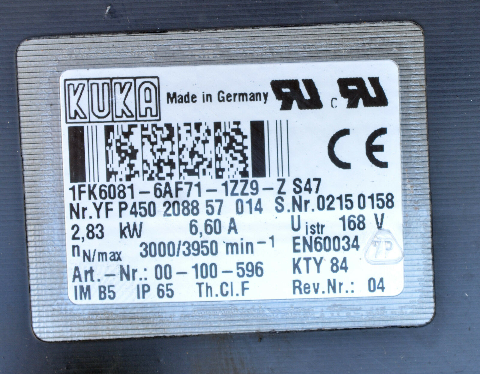 KUKA 1FK6081-6AF71-1ZZ9-Z S47伺服电机机器人 现货 