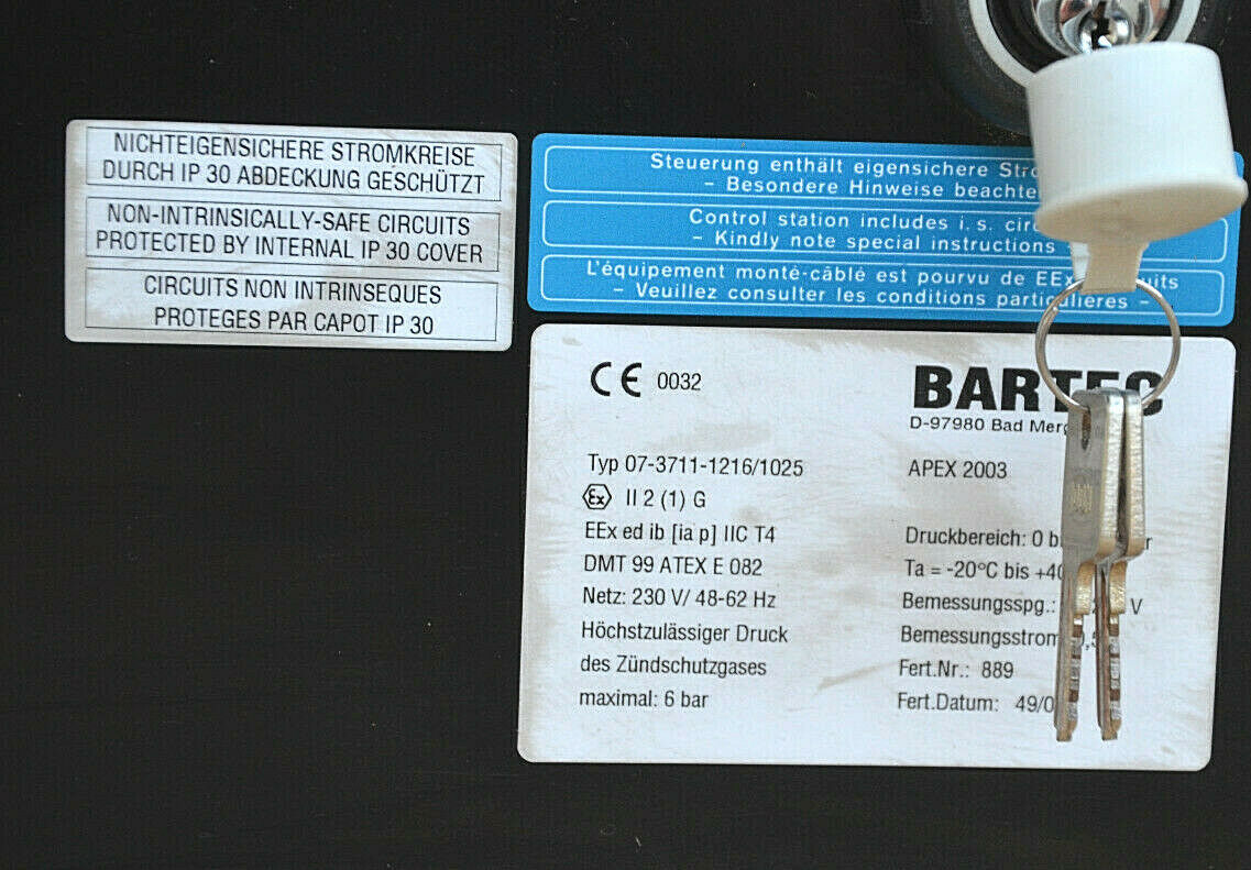 Bartec Apex 2003 Steuerger？T 07-3711-1216/ 