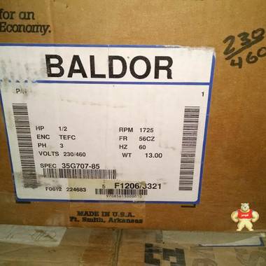 Baldor Reliance 35G707-85 1/2 HP 1725 RPM TEFC 56CZ Severe 