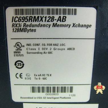 GE 发那科 ic695rmx128ab-rx3i 冗余内存 xchange 模块 ， 128 MB 