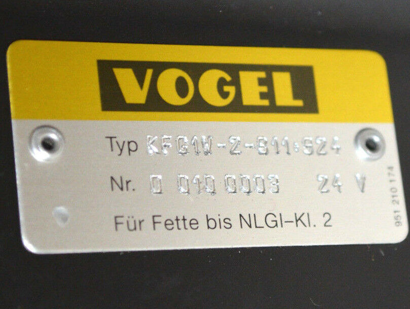 VOGEL 活塞泵KFG1W-2-811+924中央润滑泵 