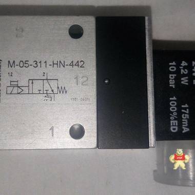 Airtec 电磁阀 m-05-311-hn-442 3/2-way，常闭弹簧复位 