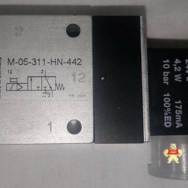 Airtec 电磁阀 m-05-311-hn-442 3/2-way，常闭弹簧复位 