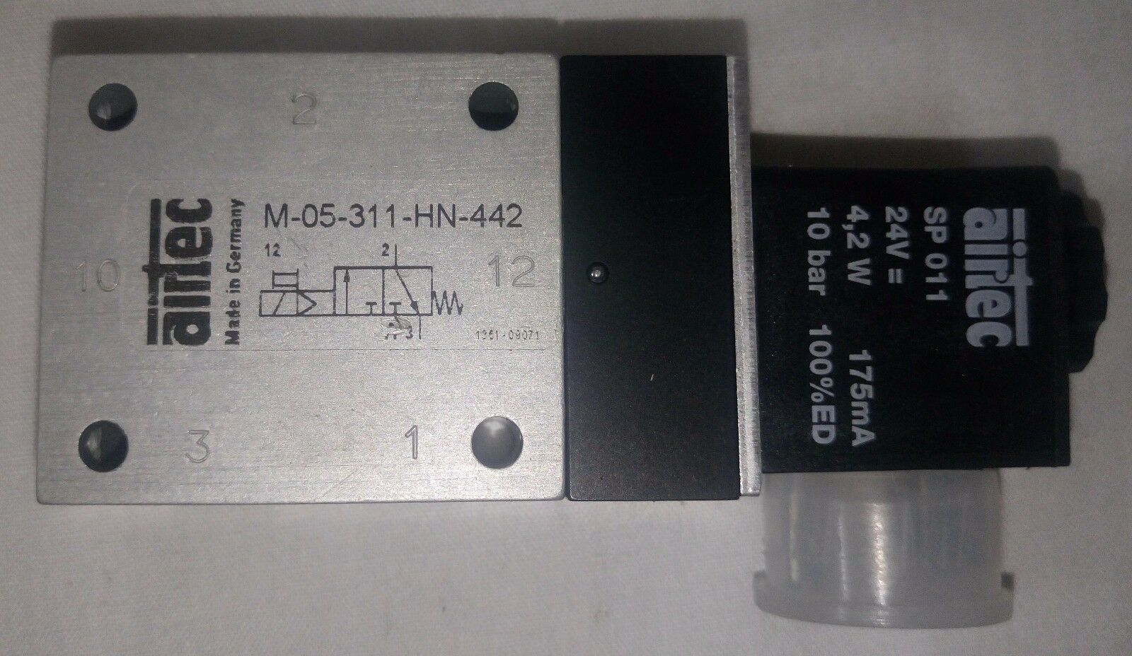 Airtec 电磁阀 m-05-311-hn-442 3/2-way，常闭弹簧复位 
