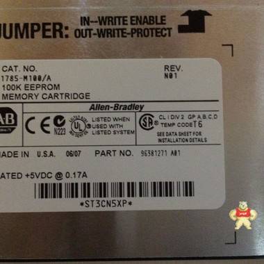 Allen Bradley 1785-m100/plc-5 EEPROM 存儲器墨盒使用 