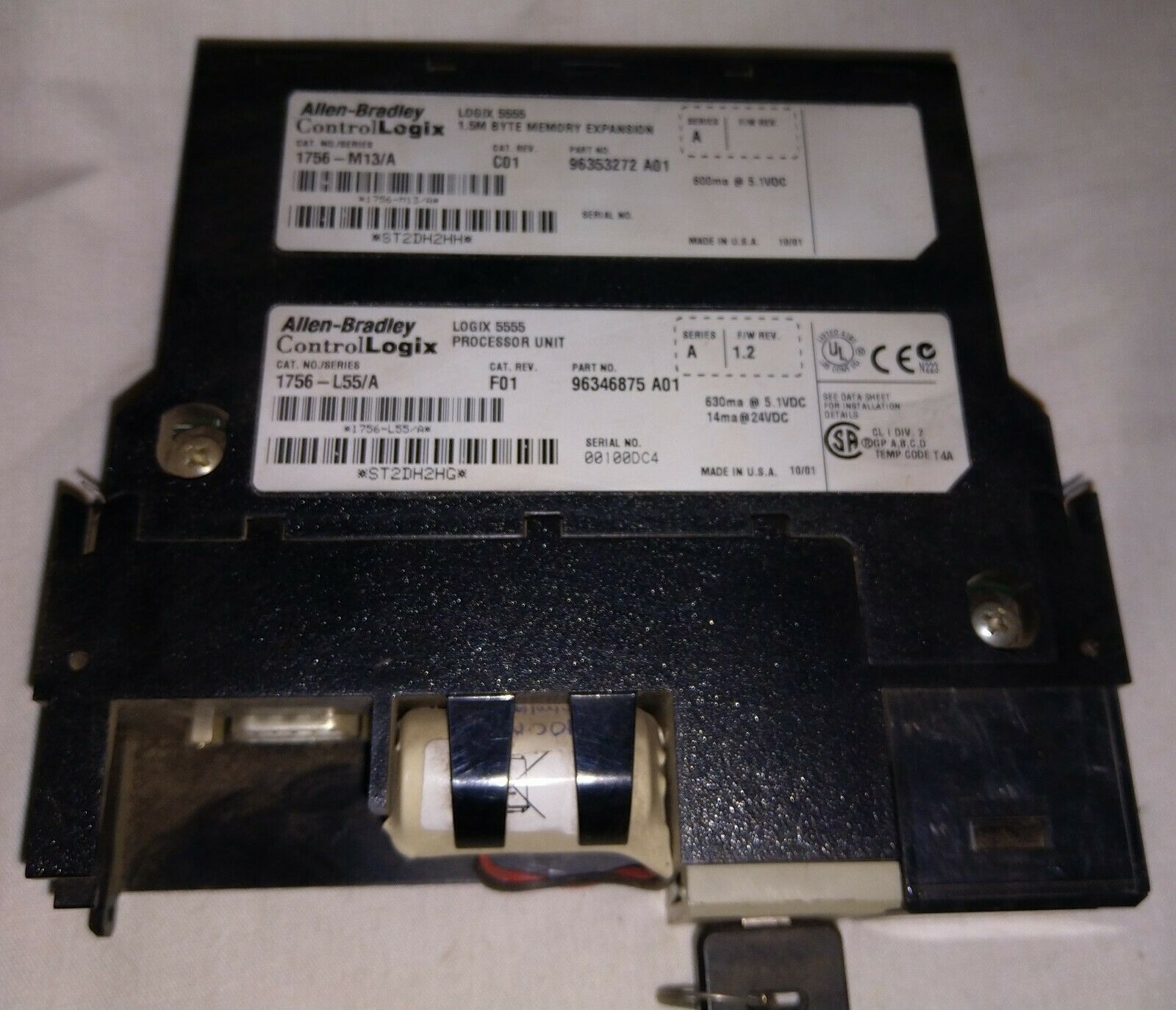 Allen Bradley ControlLogix 处理器 1756-l55/a 带 1756-m13/a 