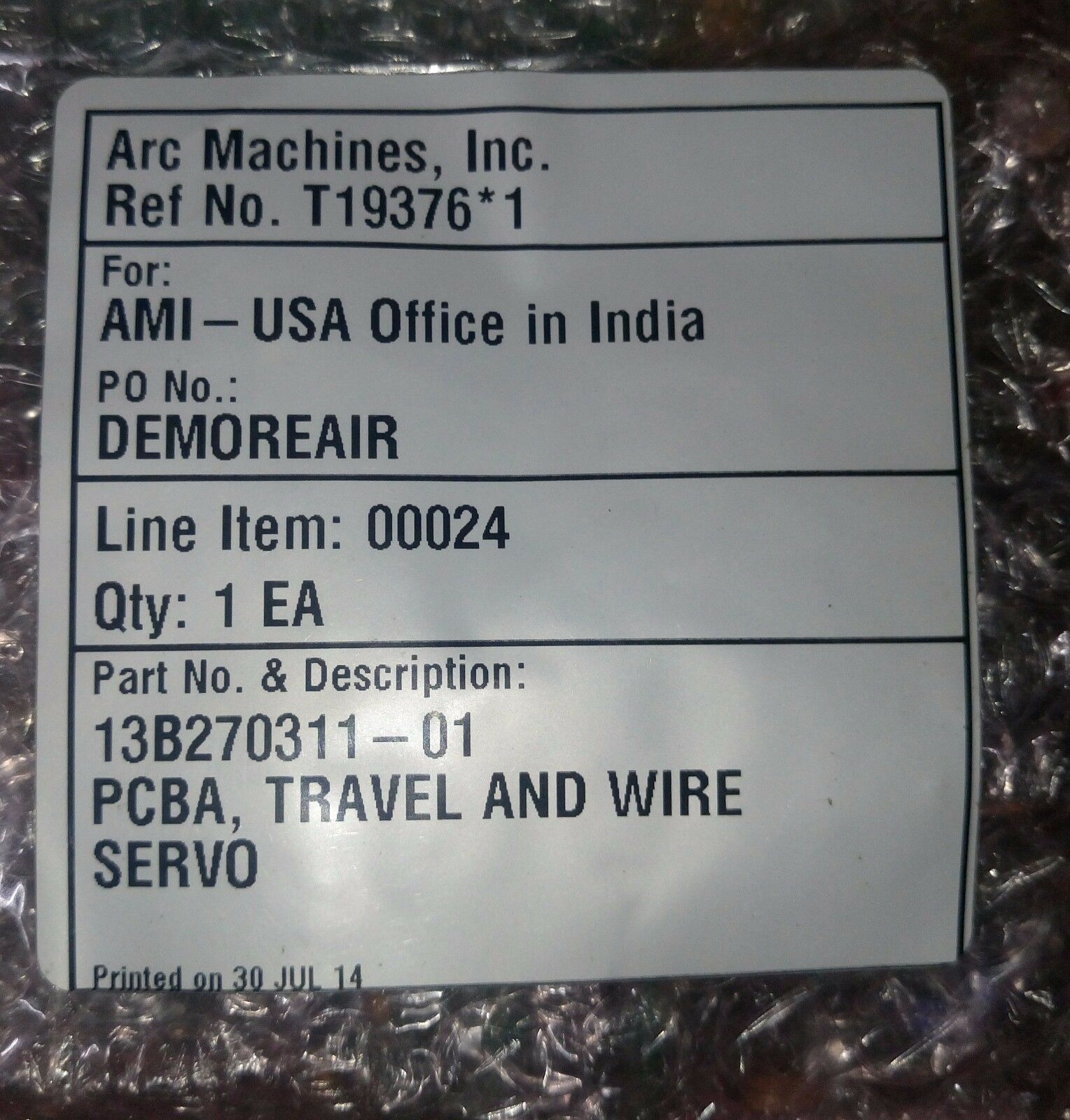 ARC 机器 Inc 13b270311-01 PCBA 旅行和电线伺服接口电路板 
