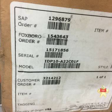 全新带盒 Foxboro 压力变送器 id10-a22c01f 