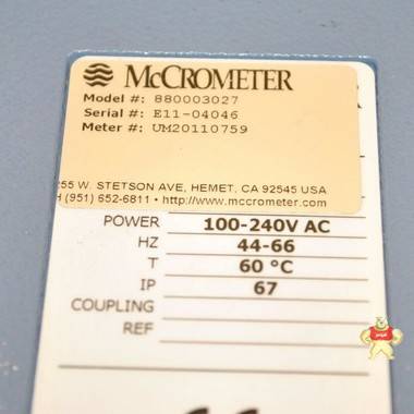 Mccrometer 电磁流量计转换器 880003027 