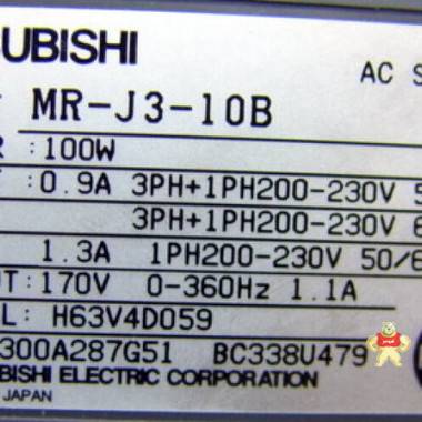 三菱电机 melservo mr-j3-10b 伺服/运动 100w 170v 放大器 