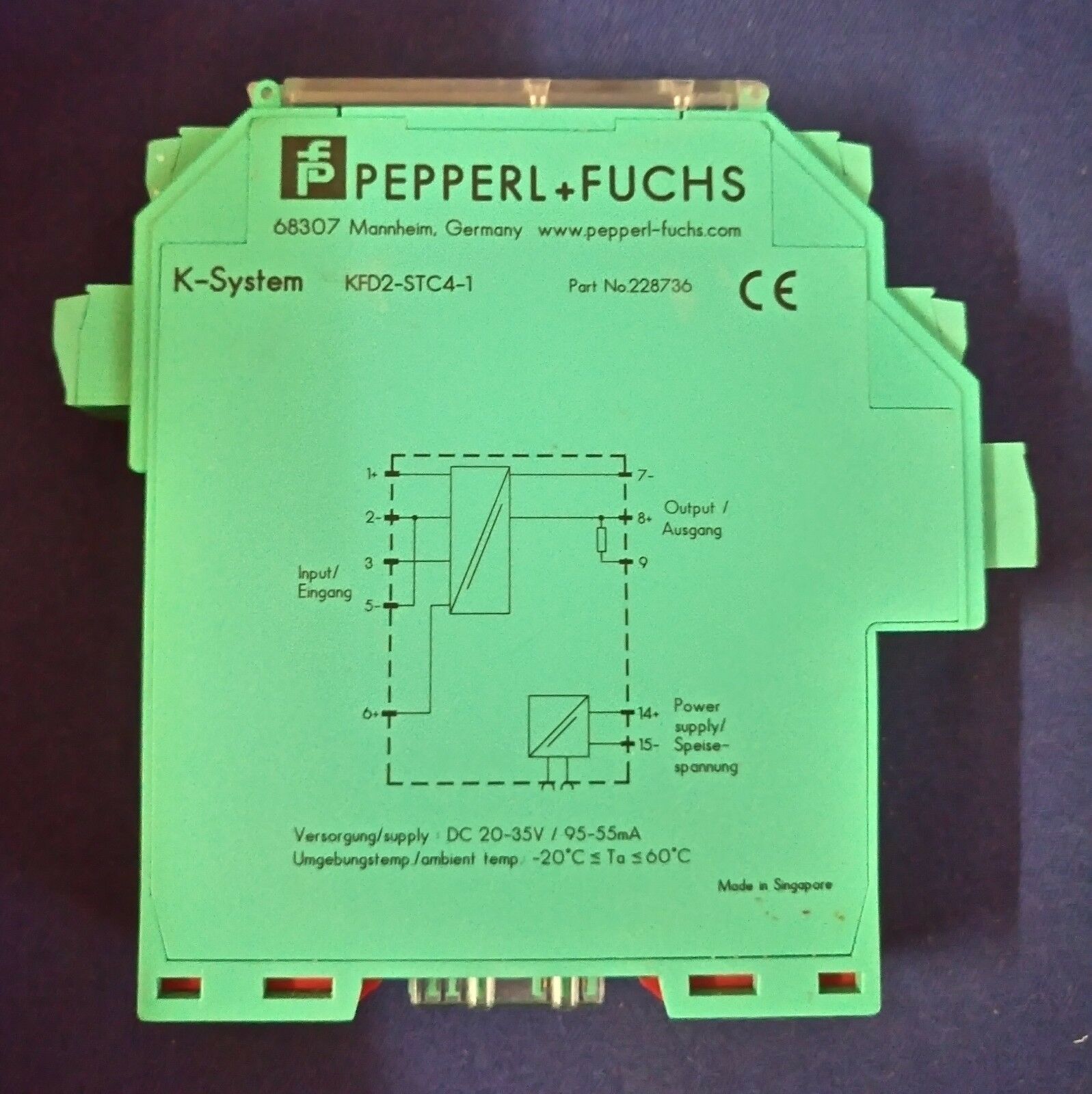 倍加福 + FUCHS kfd2-stc4-1 228736 智能变送器电源使用 