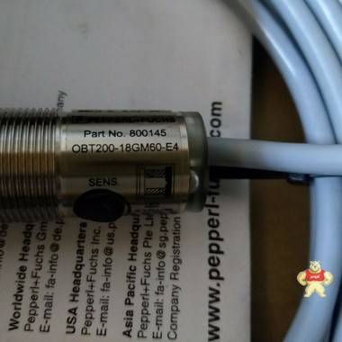 倍加福 + FUCHS obt200-18gm60-e4-5m photoswitch 、 m18 、 NPN/PROG 