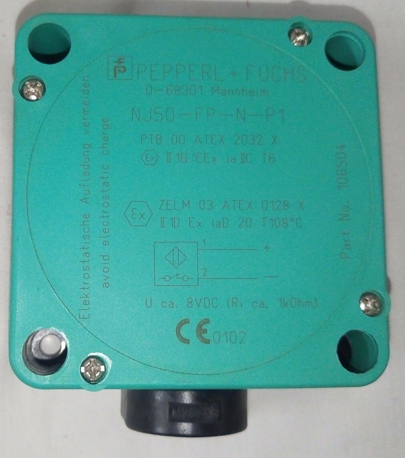 倍加福 Fuchs 感应式传感器 nj50-fp-n-p1 P/N ： 106504 