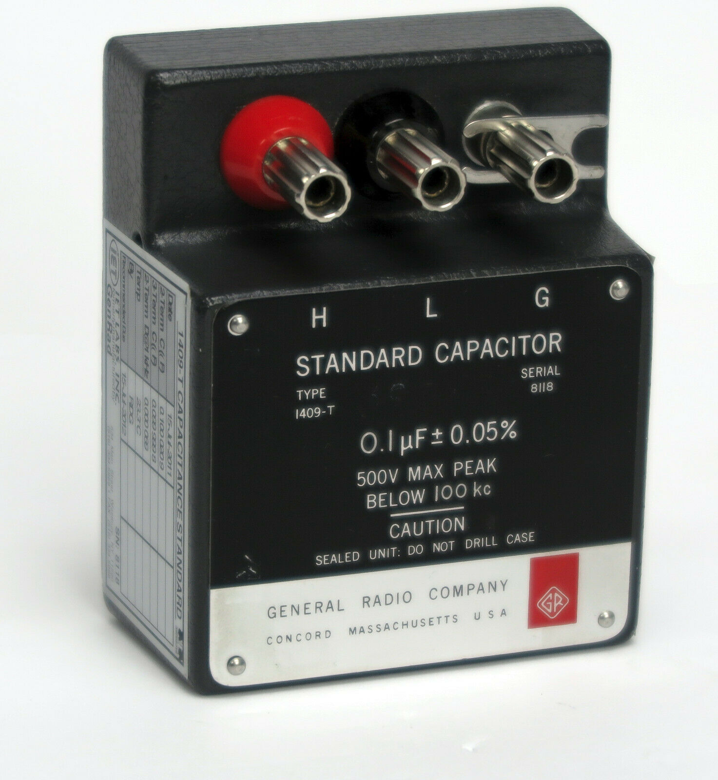 GR 一般收音机让实验室 1409-t 0.1μf 标准电容器 0.05% 1409t 