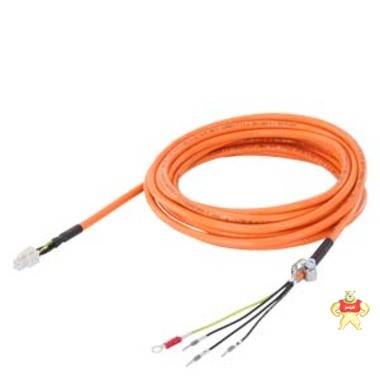 西门子V90电力电缆预装配 6FX3002-5CK32-1BA0 10m 用于1.5~2 kW电机 含接头 动力电缆,用于1.52 kW电机,低惯量,含接头,10m