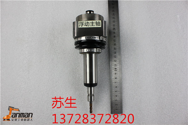 ABB机械臂气动轴向打磨工具焊疤浮动去毛刺主轴 曼德MDA1000 轴向打磨主轴,柔性去毛刺工具,FT浮动主轴,柔性主轴,ATI浮动主轴