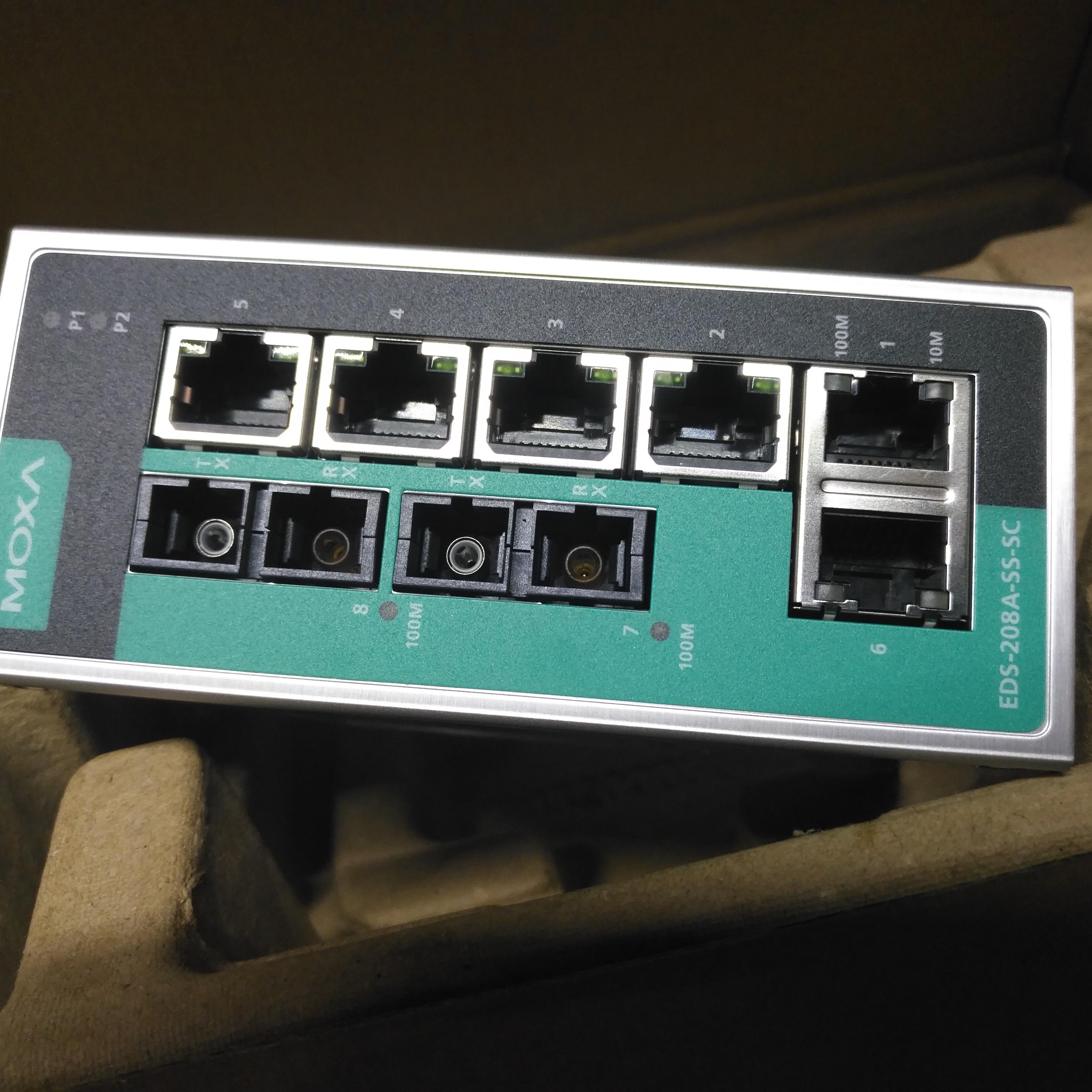 EDS-208A-SS-SC   MOXA  2光6电非网管 工业交换机