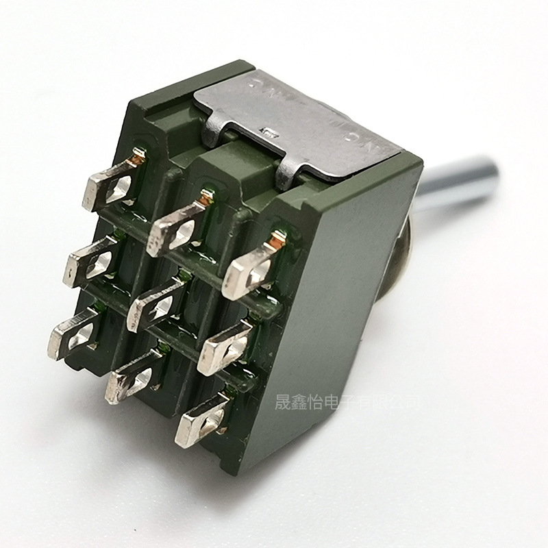 日开 M-2032 9脚2档 ON-ON NKK 摇臂钮子汽车飞机开关开孔6MM