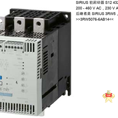 西门子-3RW44356BC44-软启动器 SIEMENS,SIEMENS代理商,西门子代理商,西门子,3UF